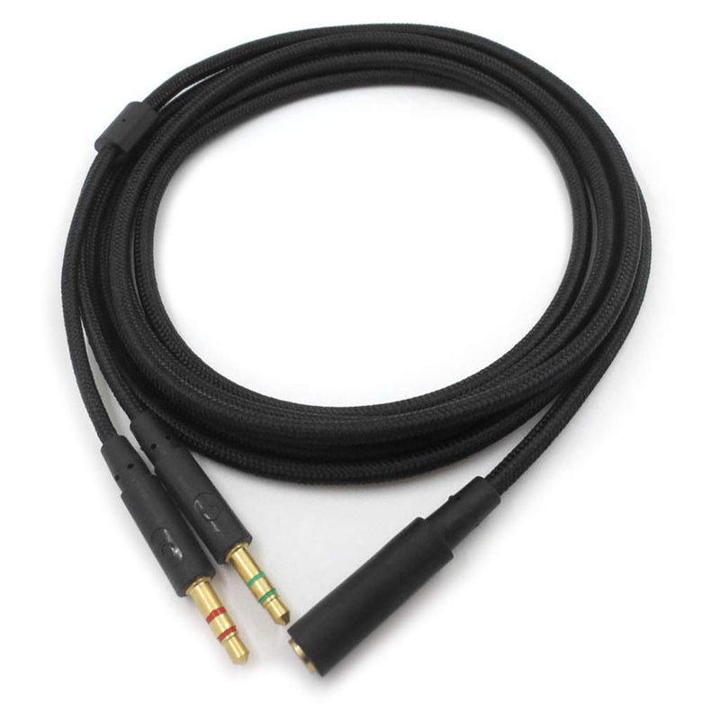 HyperX Cloud II Alpha Flight Core 3.5mm 2 في 1 سماعة الألعاب كابل تمديد الصوت 200 سم - Image 3